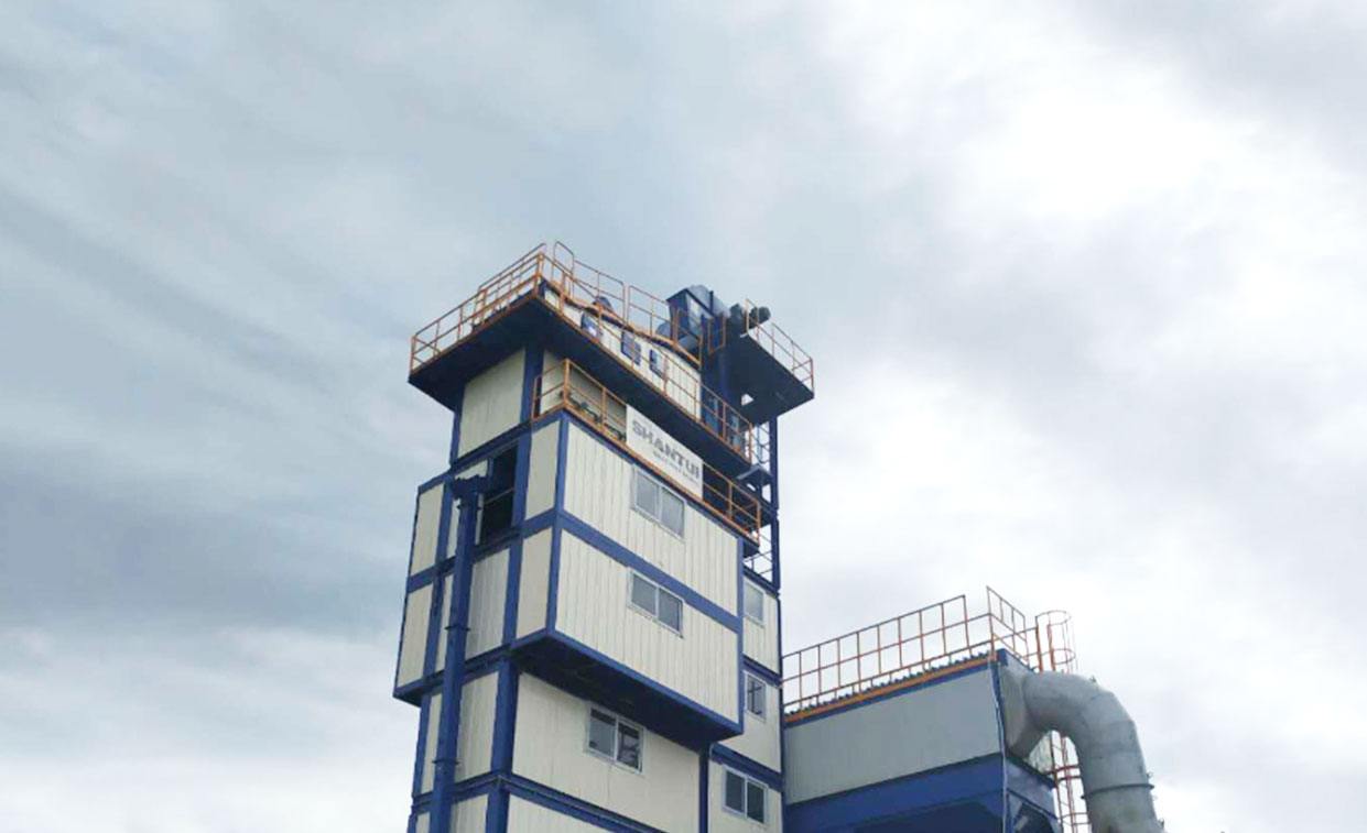 SjLBZ160-3B asphalt mixing plant for construction of one national key airport in Tanzania